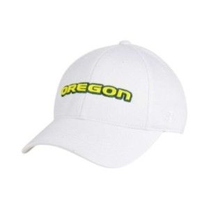 Top of the World Oregon Ducks Coolon Stretch Cap - White Adjustable